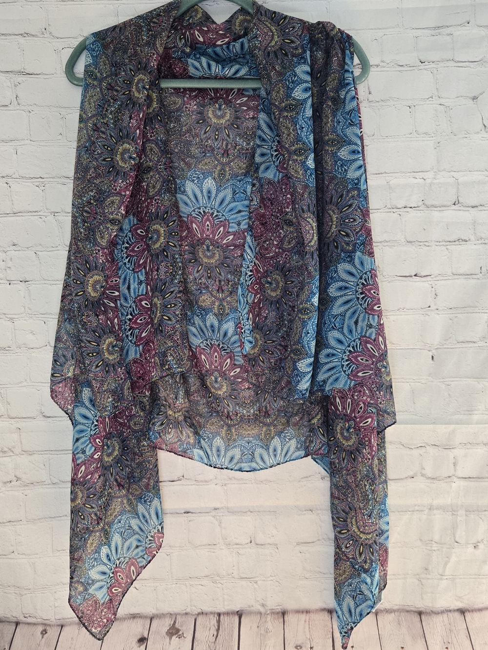 Accents by Lavello Paisley Multifunctional Covertible Vest OS Boho WhimsiGoth